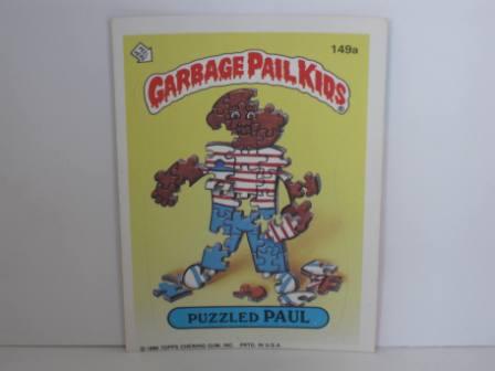 149a Puzzled PAUL 1986 Topps Garbage Pail Kids Card